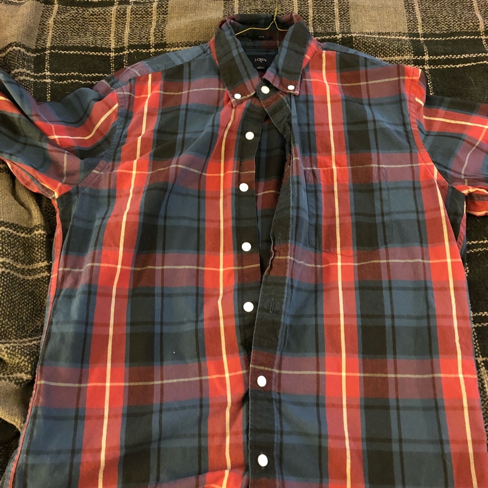 JCREW plaid button down